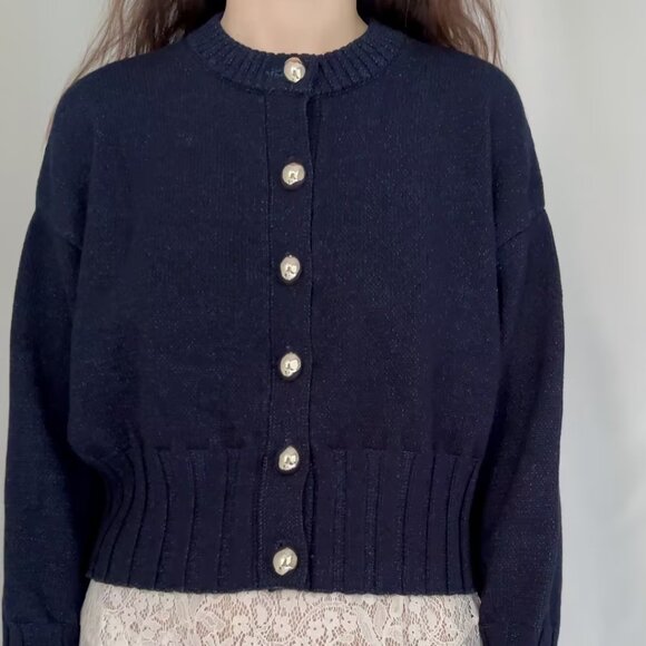 ALTUZARRA Liam Sweater Cardigan -Berry Blue - Picture 3 of 7
